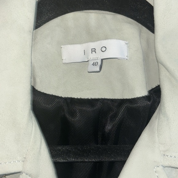 IRO powder blue suede jacket size 40 - Picture 2 of 3